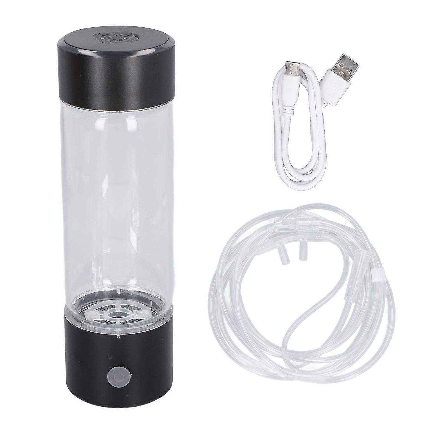 410ml Portable Hydrogen Water Generator with Nasal Hose Hydrogen Rich Water Maker Machine 1200‑1400p