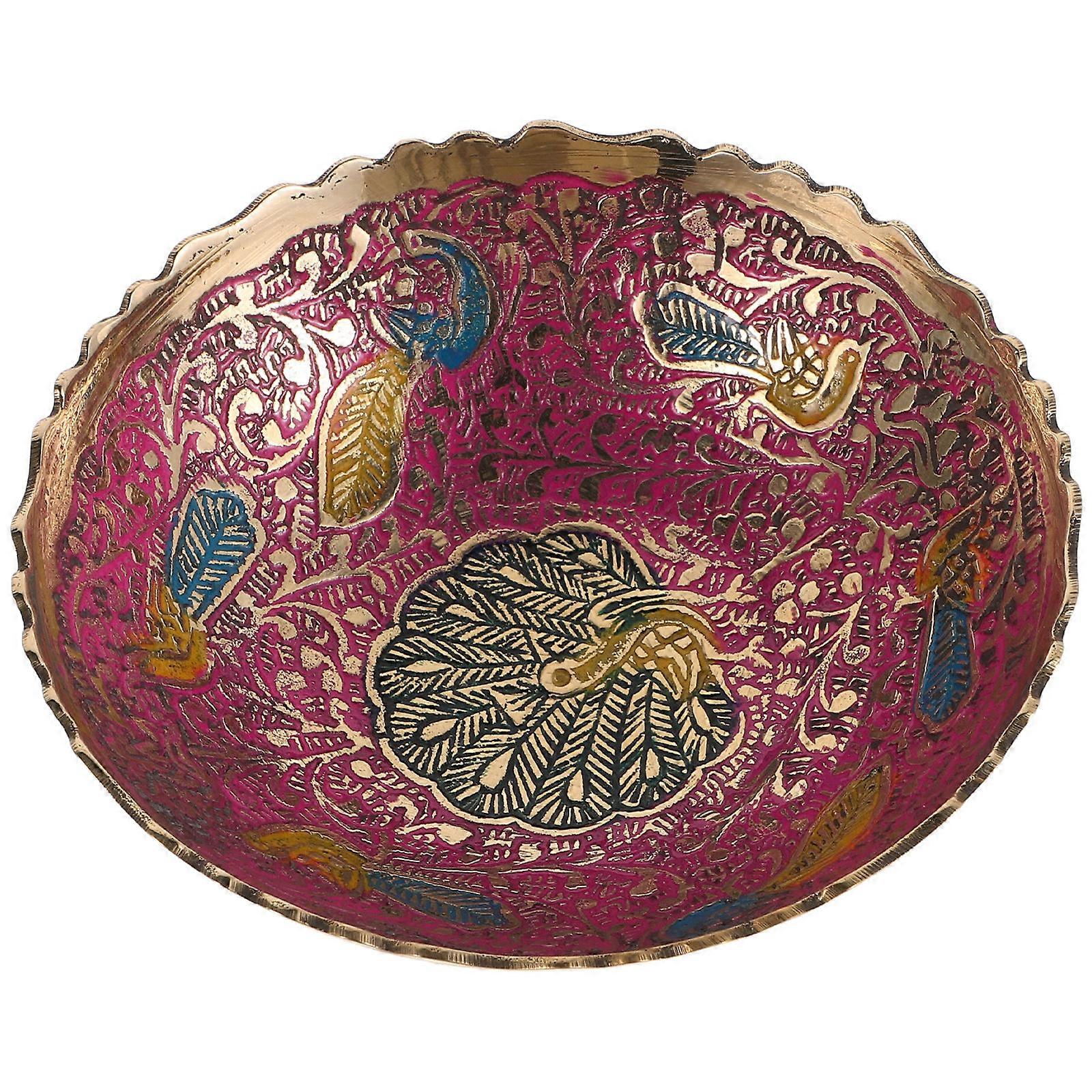 Copper Decorative Bowl for Offer 1 Hand-Painted Multipurpose Brass Plate