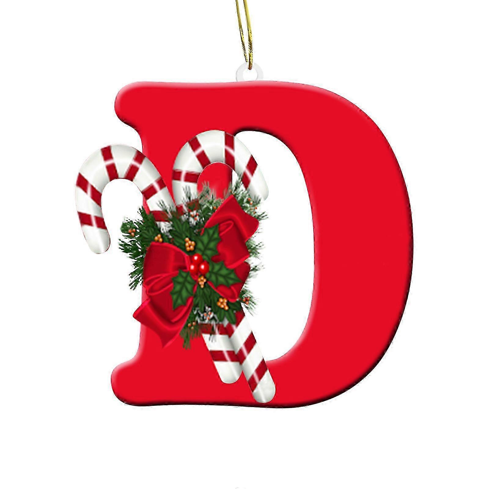 Christmas tree ornaments set with 26 letters for hanging decoration