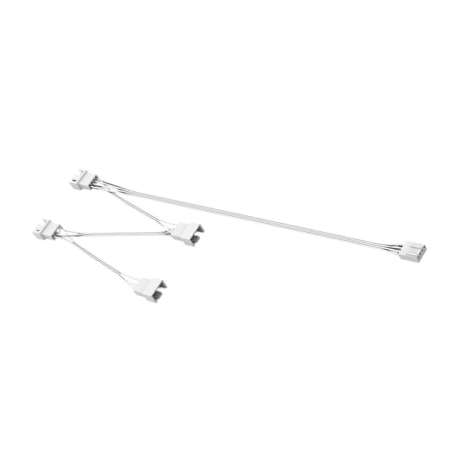 PWM-Lüfter-Splitter-Kabel mit 4-Pin-Steuerung, Haltbarkeit 4-poliges PWM-PC-Lüfter-Splitter-Kabel für mehrere Computer-Lüfter-Splitter Weiß