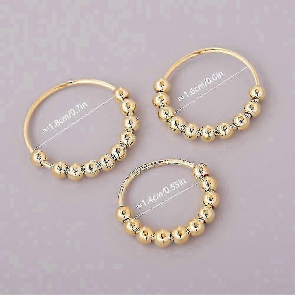 Creative Gift Rotatable Beaded Ring Anti-stress Anxiety Ring Suitable for Various Brands