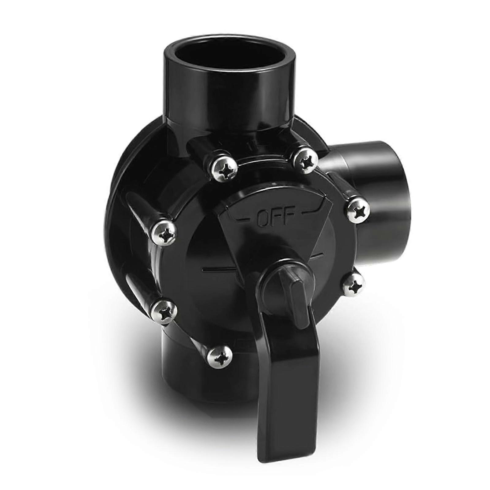 PVC Pipe Diverter Valves Three Way Positive Water Diverter Valves for High Flows Rates Ground Pool 3 Port Check Valves Multicolor