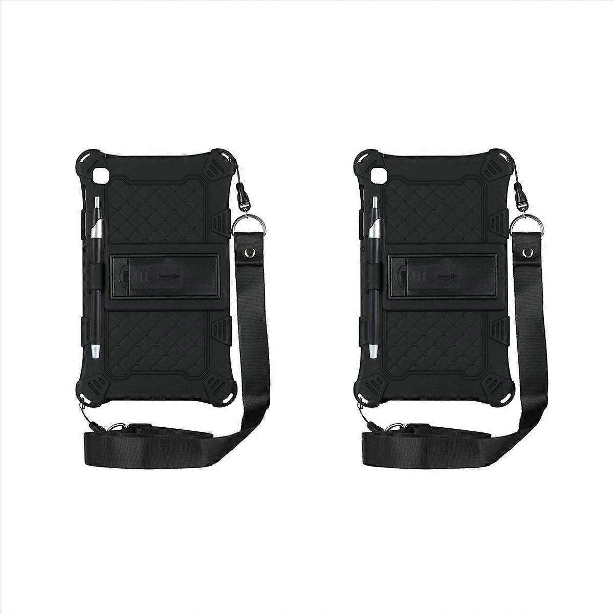 2X Silicone Case for Tab A7 Lite 8.7 Inch 2021 T220 T225 Tablet Case Tablet Stand with Pen and Strap