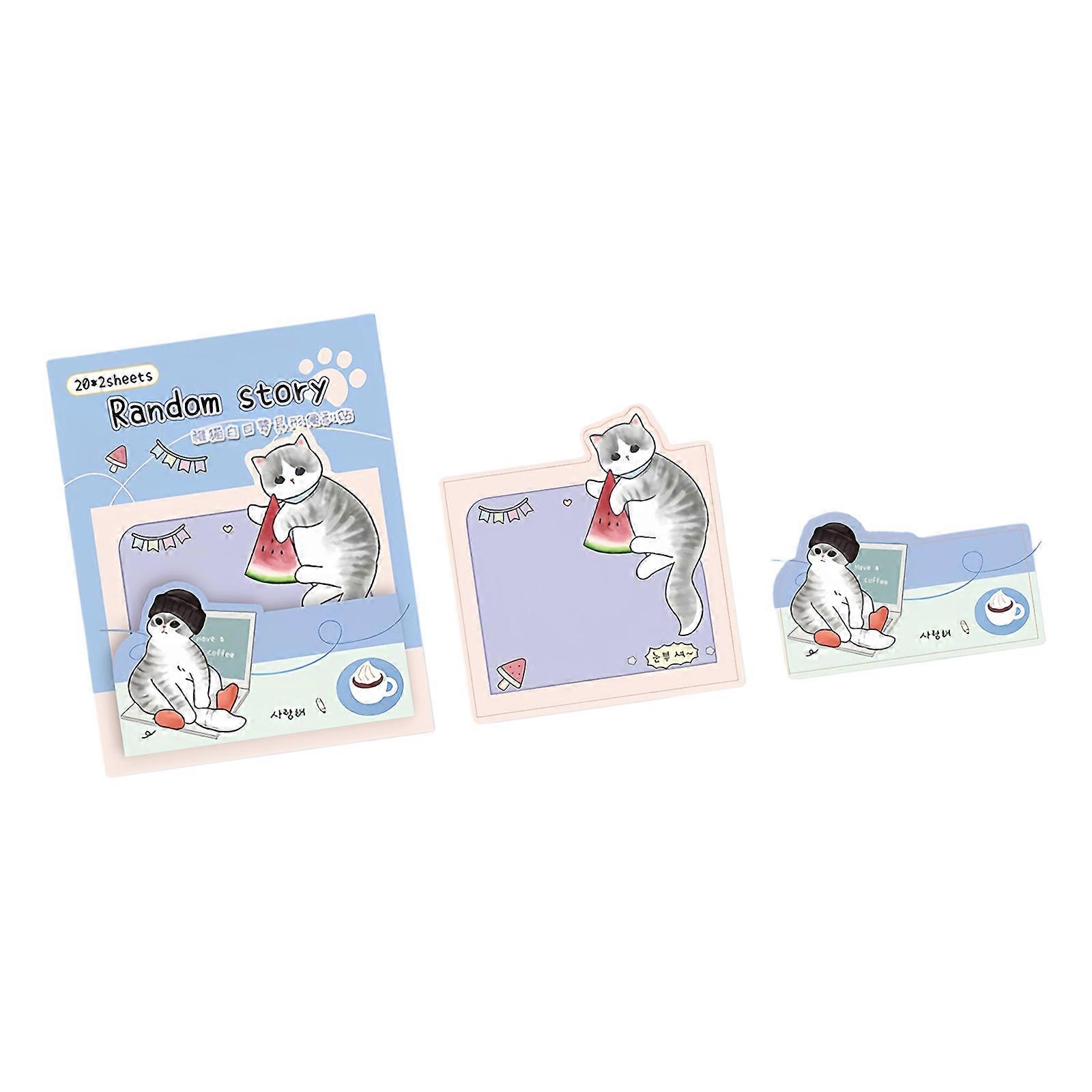 Fantasy Cats Theme Note Pad User Friendly Paper Texture Multipurpose Handbook Sticker for Diaries Checklists Reminders Multicolor