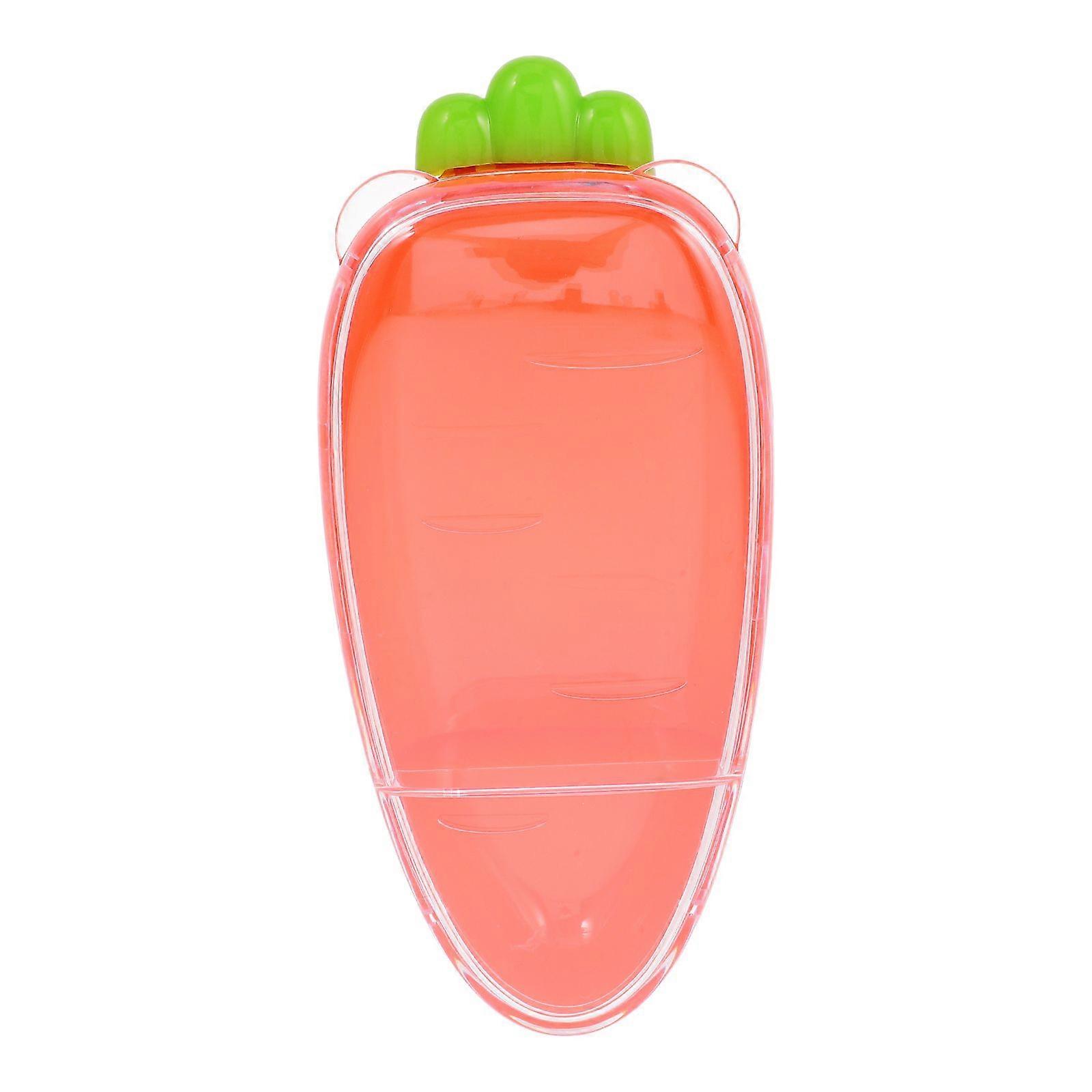 Reusable Plastic Divided Box 2-compartment Box Carrot Shaped Box Clear Container With Lid