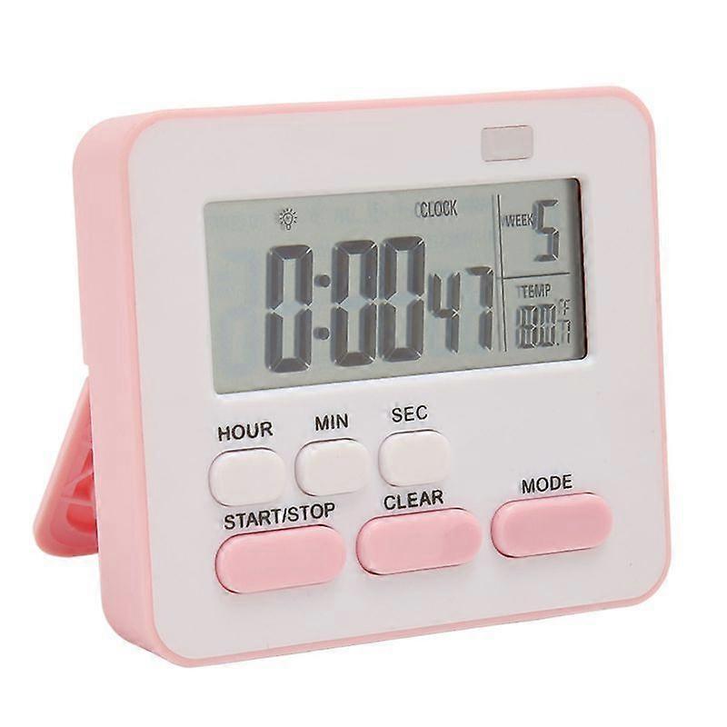 Luxora Digital Kitchen Timer Temperature Display Easy Operation Kickstand Magnetic Back Small Digital Clock