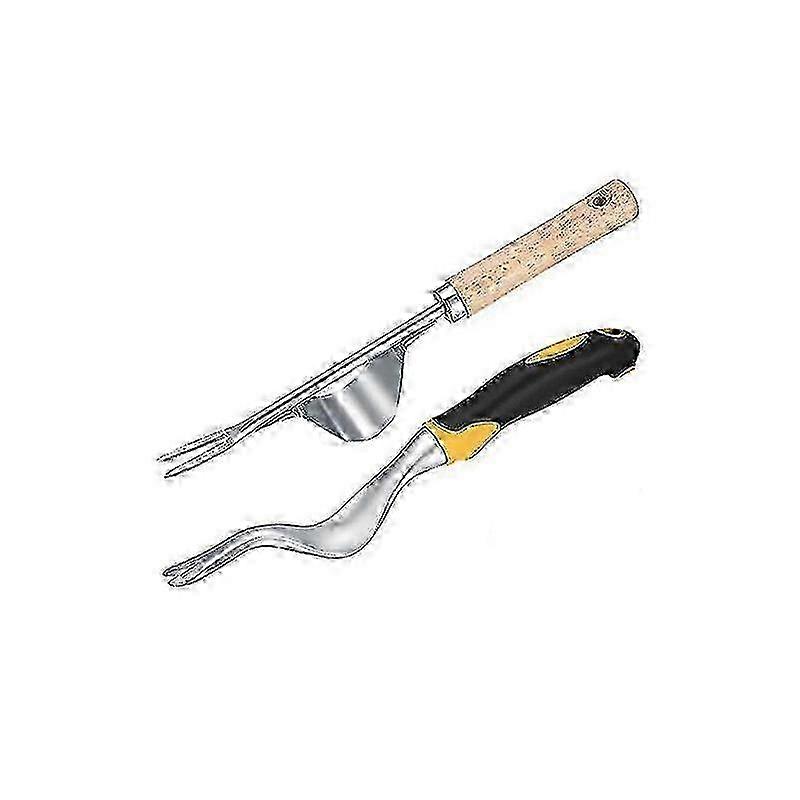 x Set Of 2 Hand Weeder Pulling Tools Garden Weeder Removal Tool For Garden Yard Lawn Farm Weed Root D