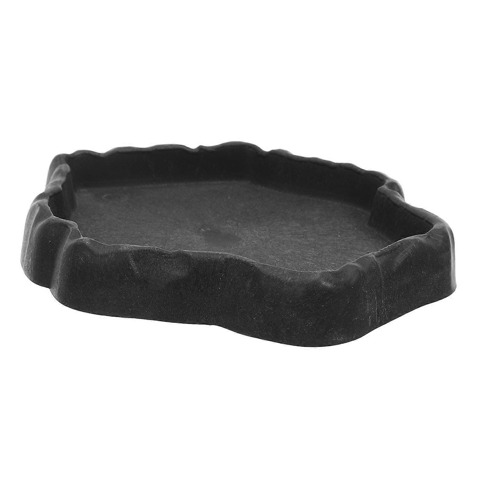Reptile Water Bowl For Tortoise Lizard Bearded Dragon Ideal For Indoor Pet Keeping In 14X12.5X2CM Stable Design Efficient Feeding 1Pack
