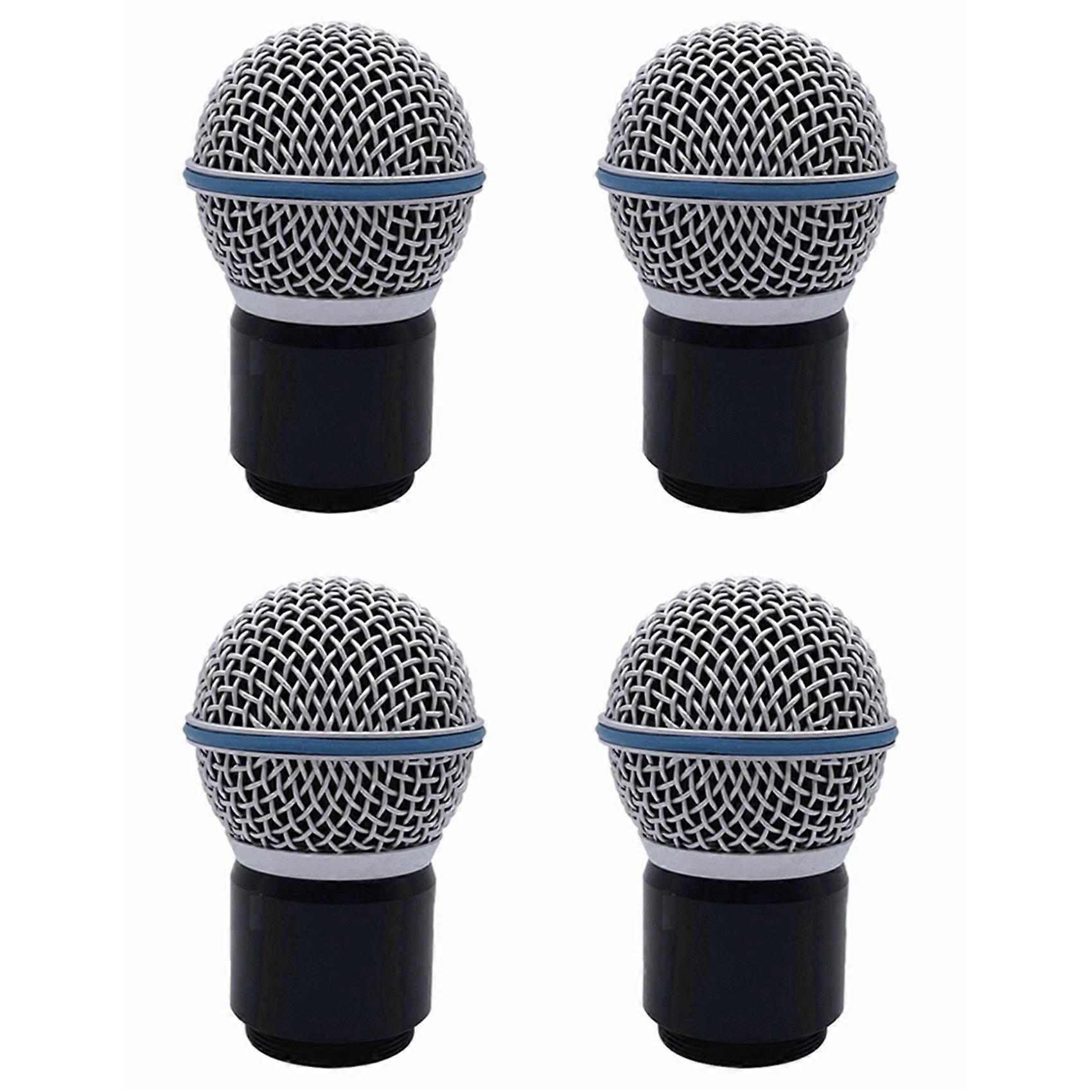 4PC BETA58A Microphone Head Microphone Capsule Replacement for Shure BETA58A Wireless Microphone Cartridge Capsule