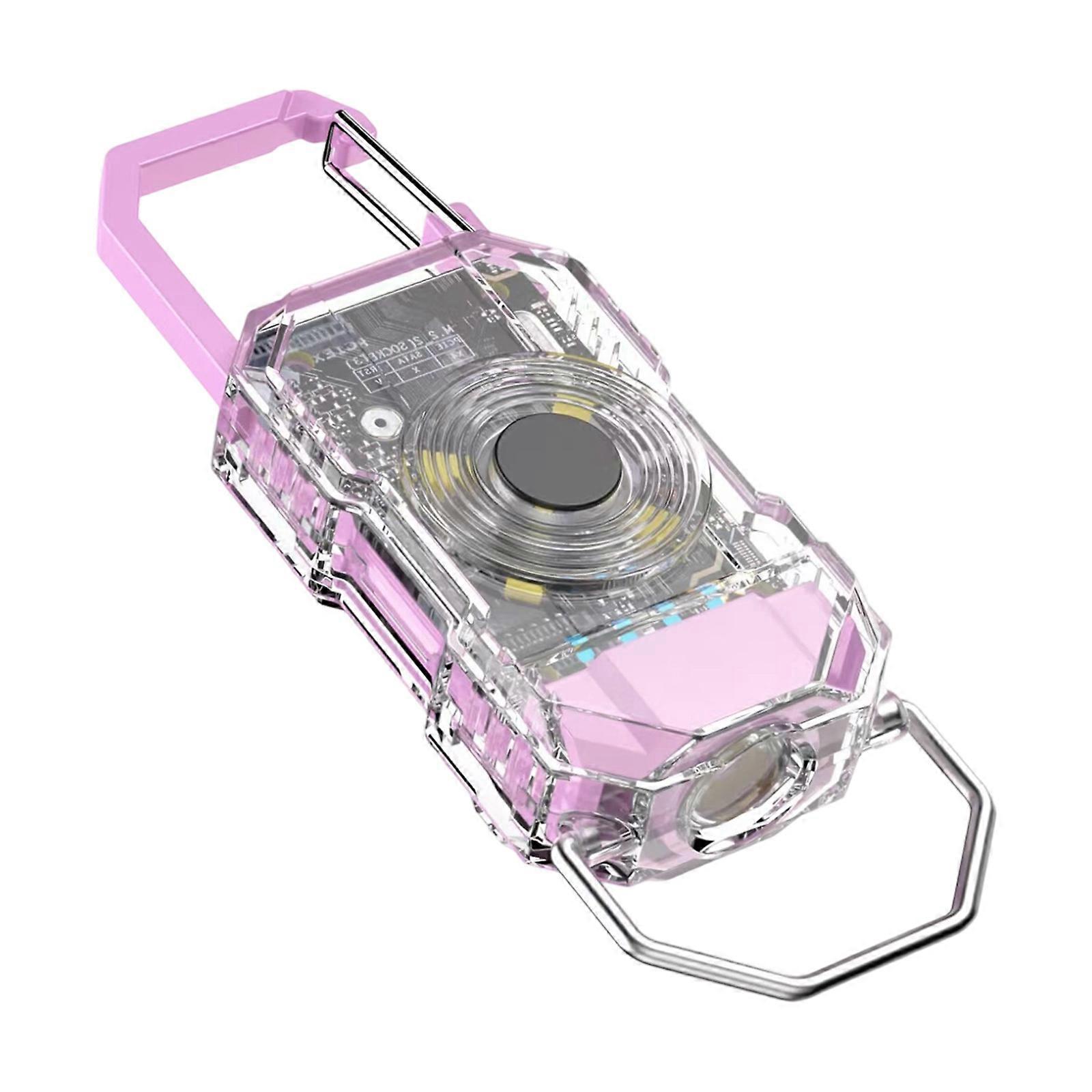 Powerful LED Flashlights Outdoor Flashlight Portable Flashlight with Keychain Working Light for Various Application  Purple