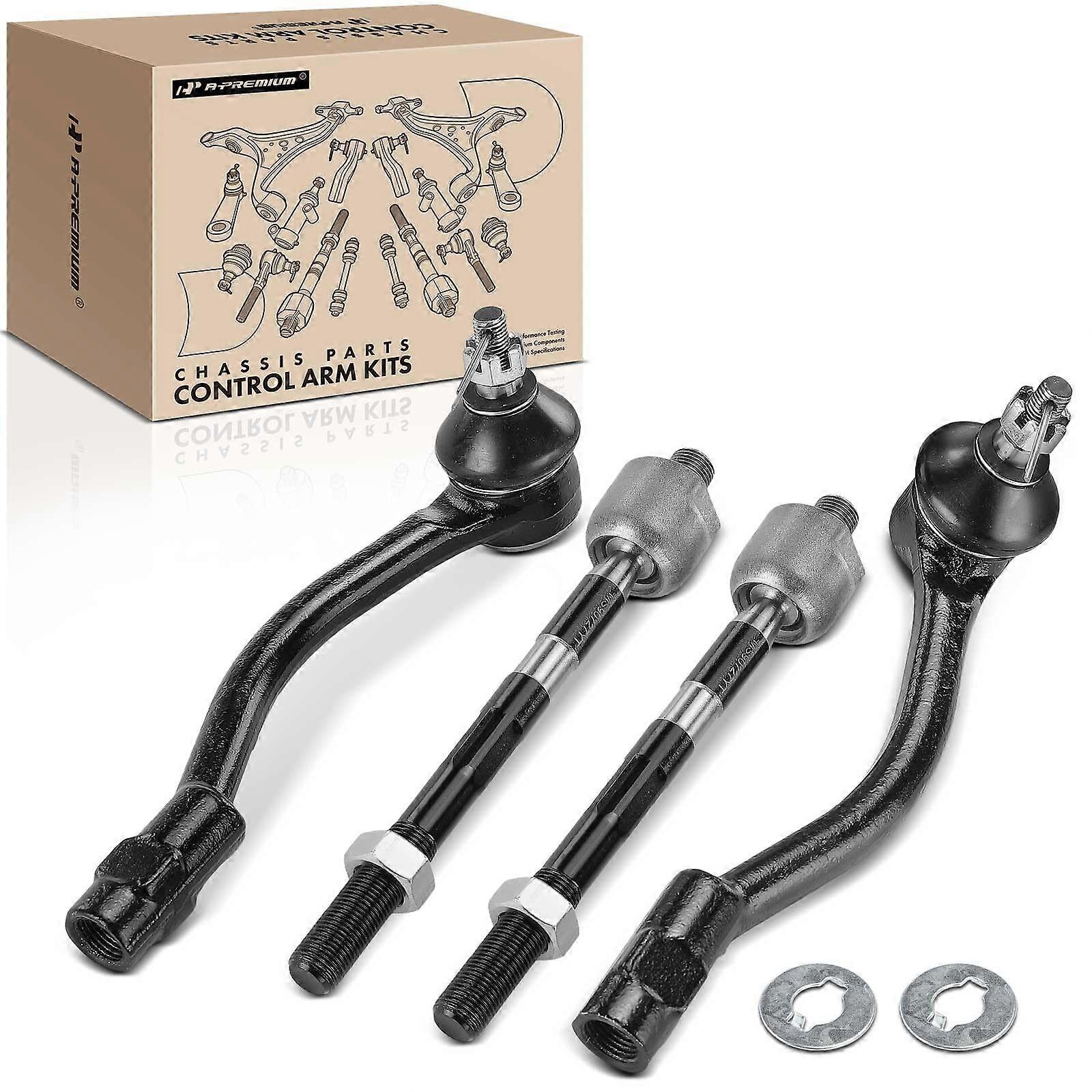 Front Inner Outer Tie Rod End Kit Set of 4 for Hyundai Accent 20122017 Kia Rio Enhanced Steering Control