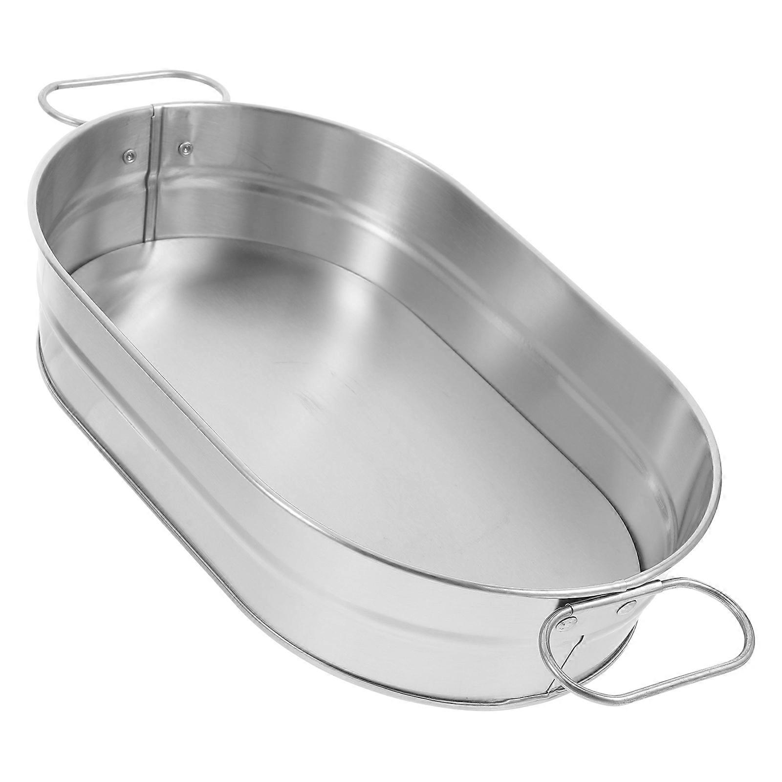 Silver Stainless Steel Beverage Tub for Ice Cube Storage