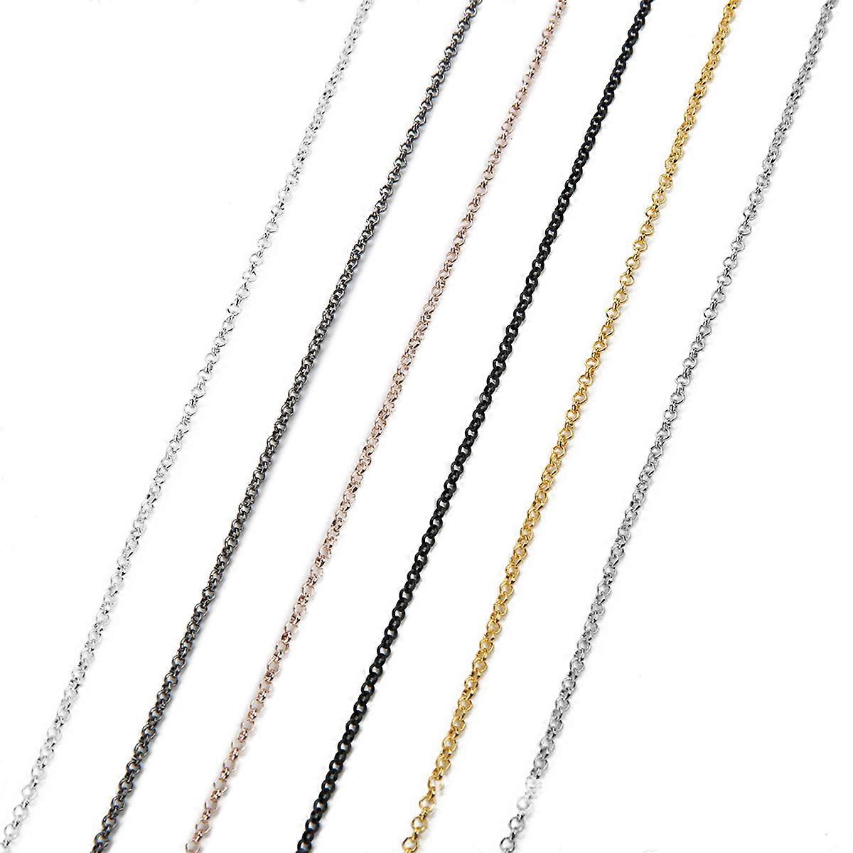 Twisted Chains Spool Chain for DIY Jewelry Making with 2mm Black Cable