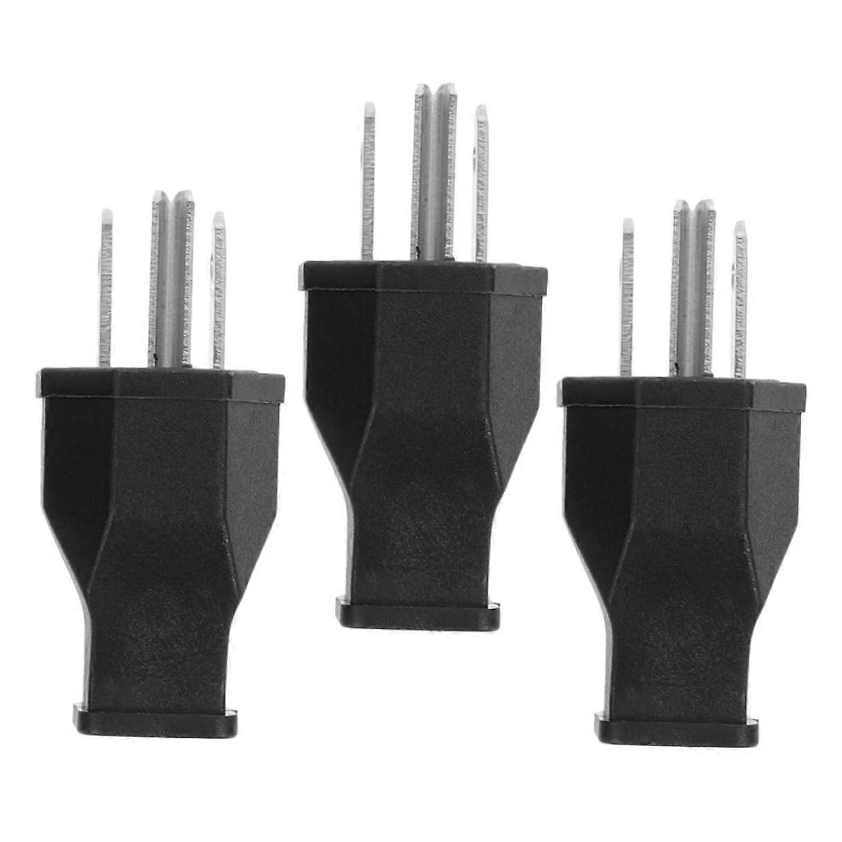 3pcs 3 Prong Replacement Power Plug with Safe Grounded Connection for Extension Cord