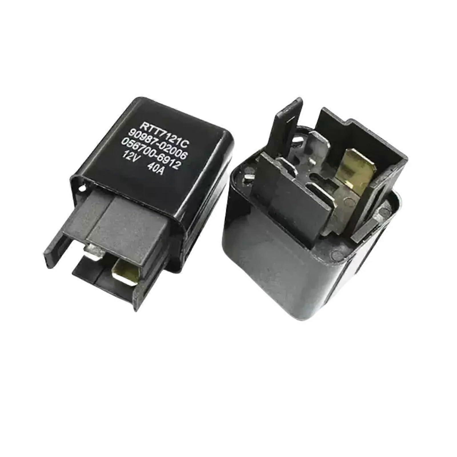 2PCS RTT7121 12V 40A Automotive Relay 4 Pin  Current for Car AC Wipers AntiTheft