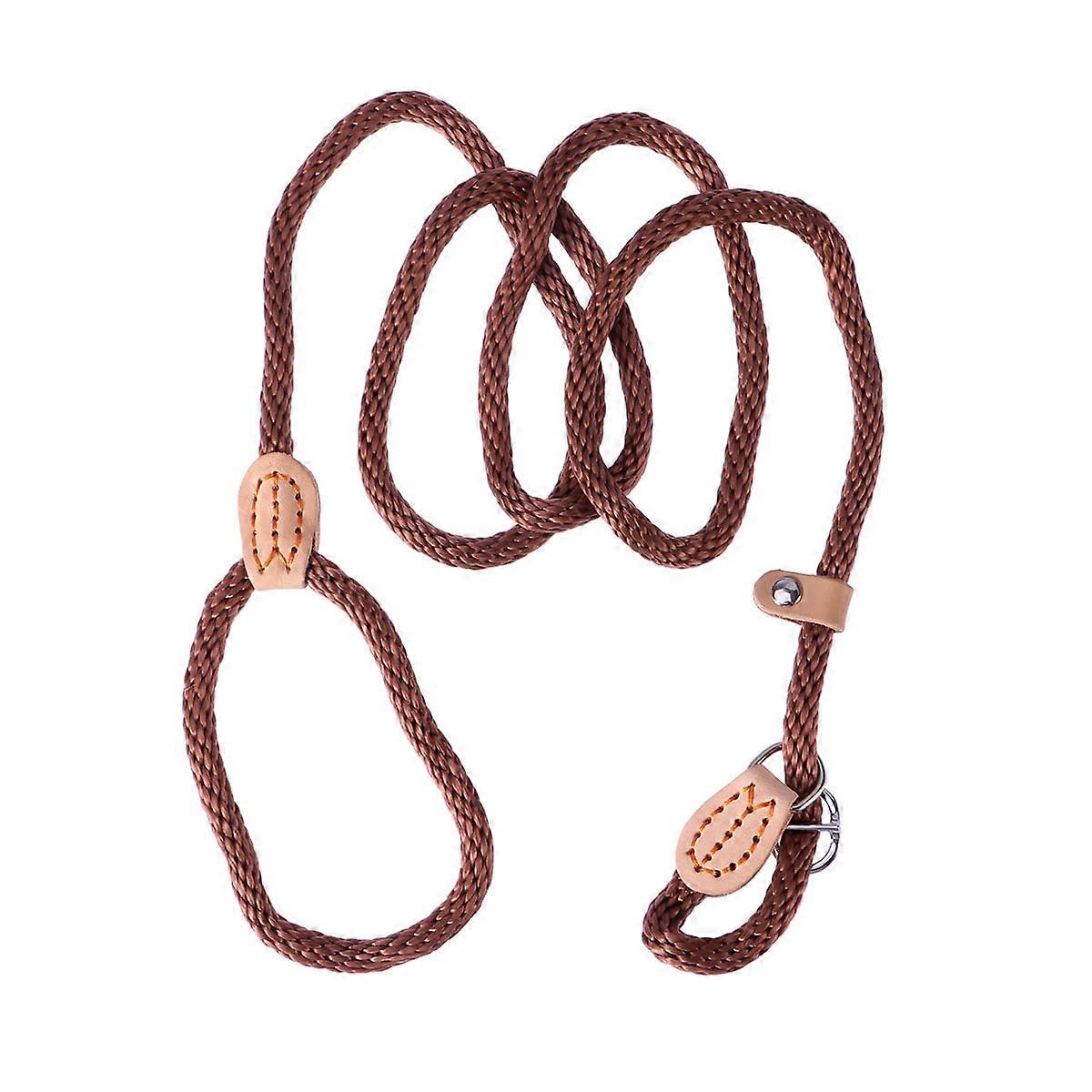 Dog Training Slid Lead Nylon Leash for Pets Training Coffee Durable Design