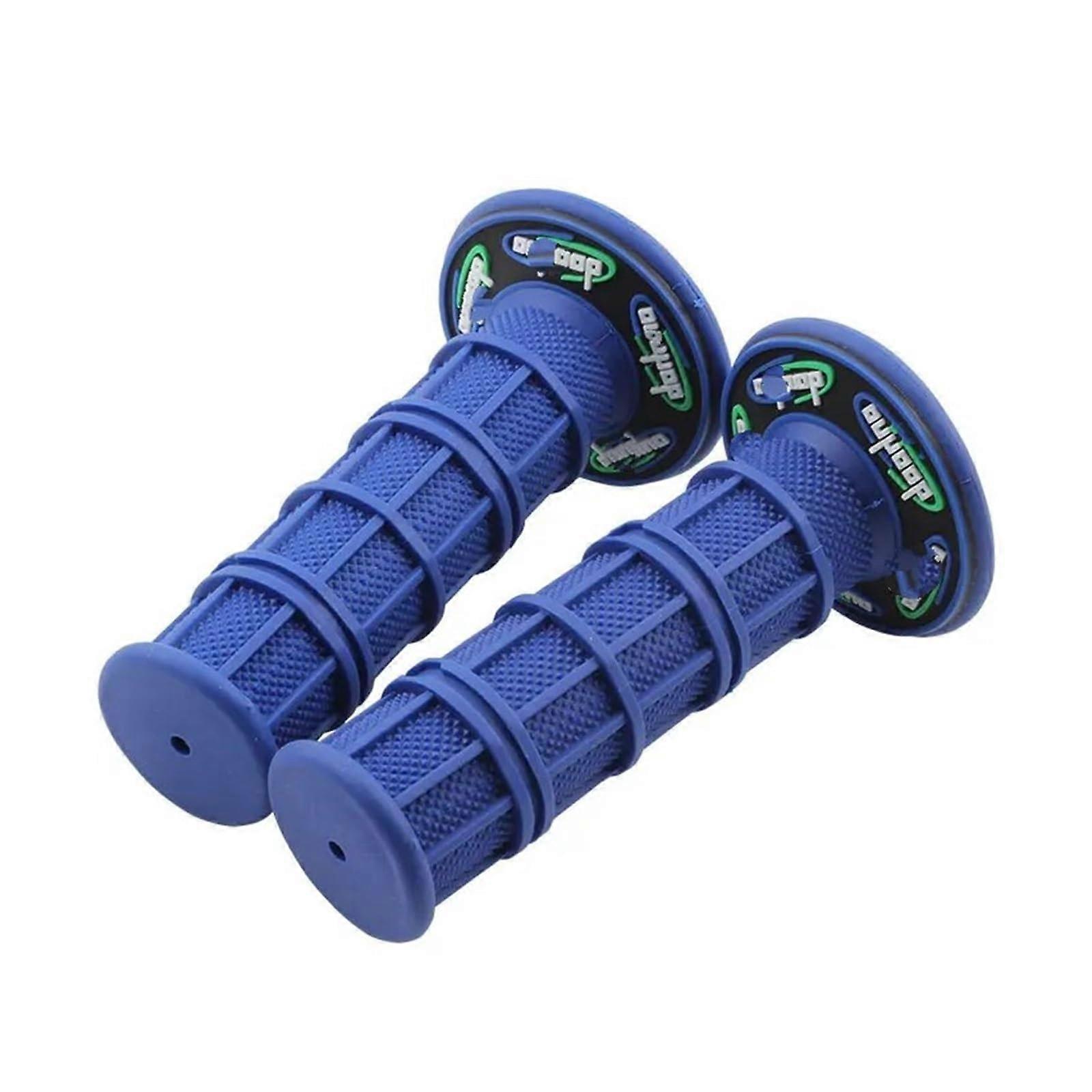 Motorcycle Handlebar Grips 7/8 Inch AntiSlip Gel Rubber with Vibration Reduction for Motocross Blue