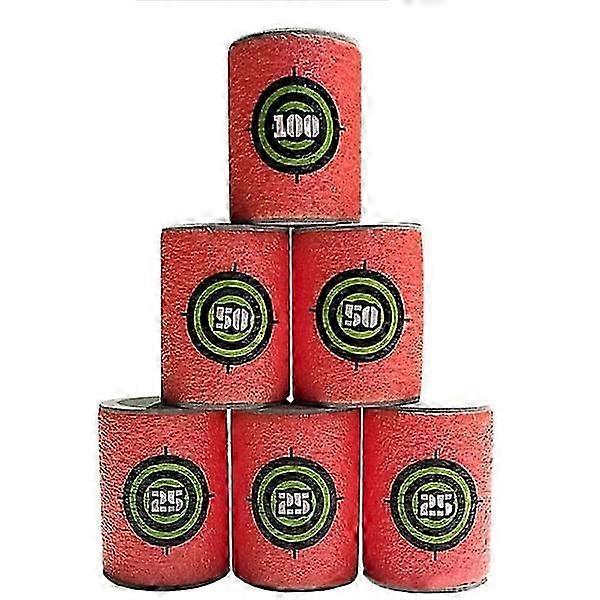 25-26 6x Targets for Nerf Guns Red