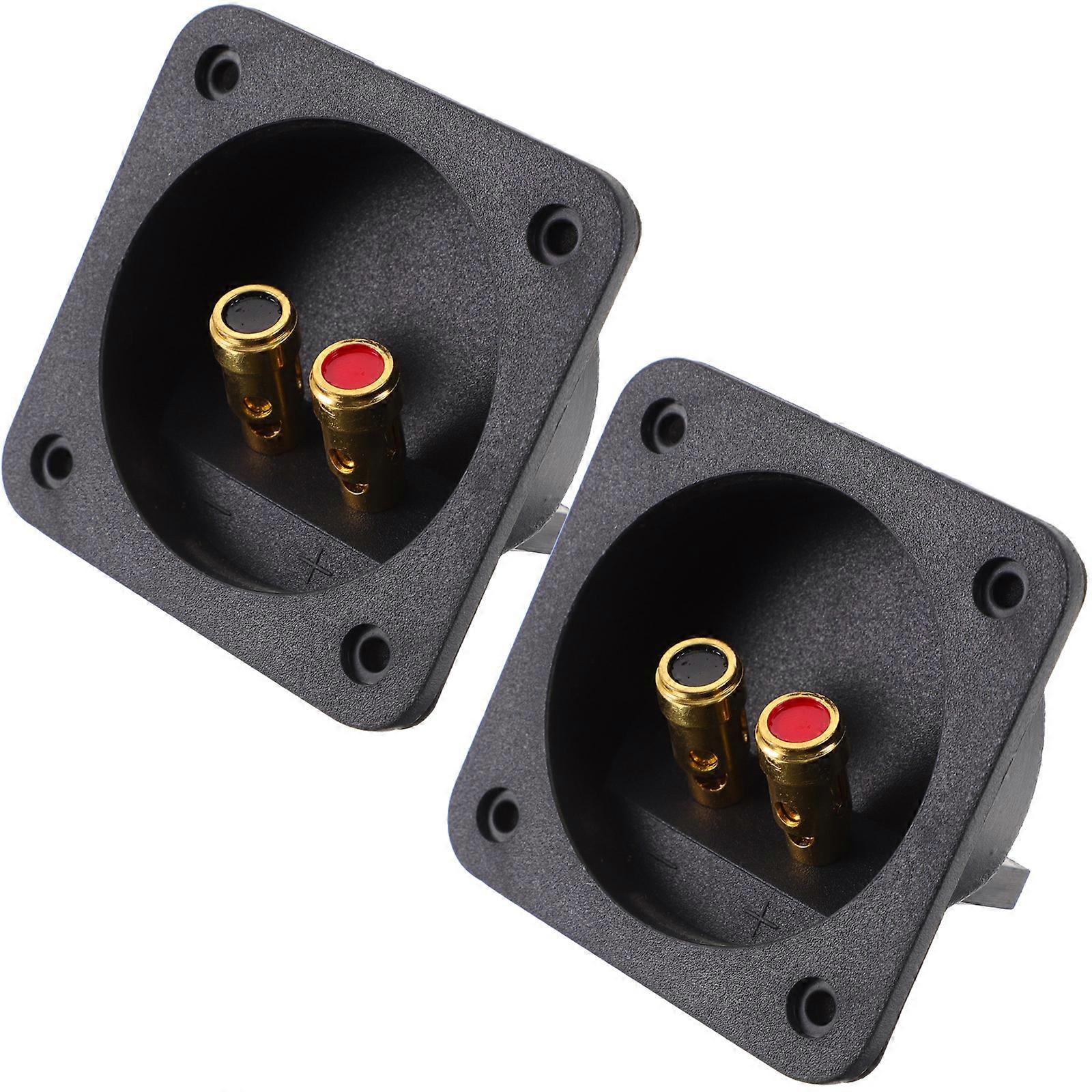 Speaker Wire Connector Disconnect Box for Connecting 4Pcs Black ABS