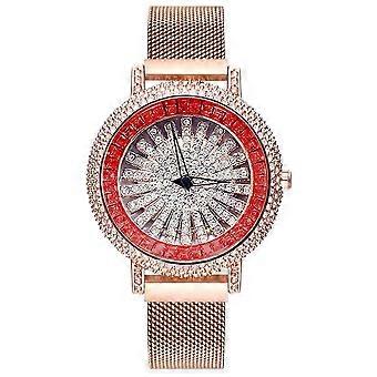 Orologio da donna con cinturino in acciaio, orologio impermeabile, orologio con diamanti