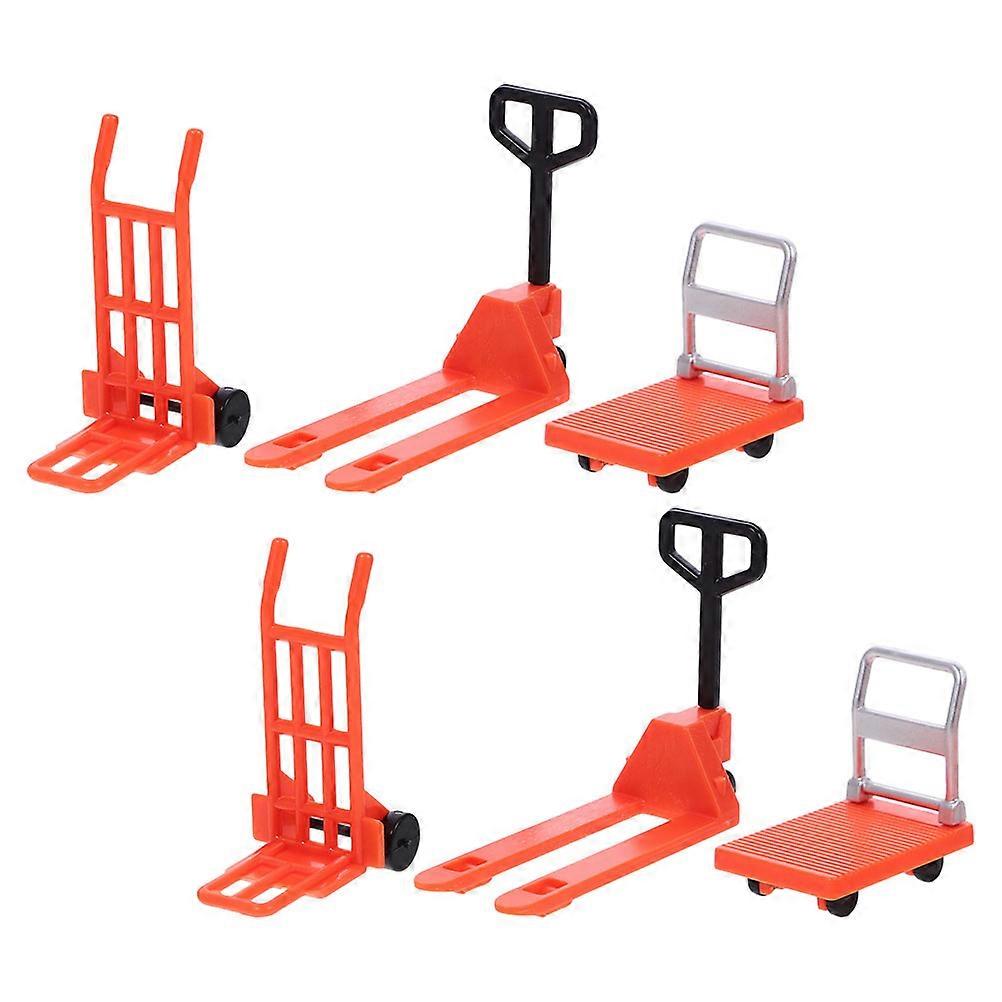 Mini Construction Toys 6Pcs Set for Interactive Play Educational Use Orange