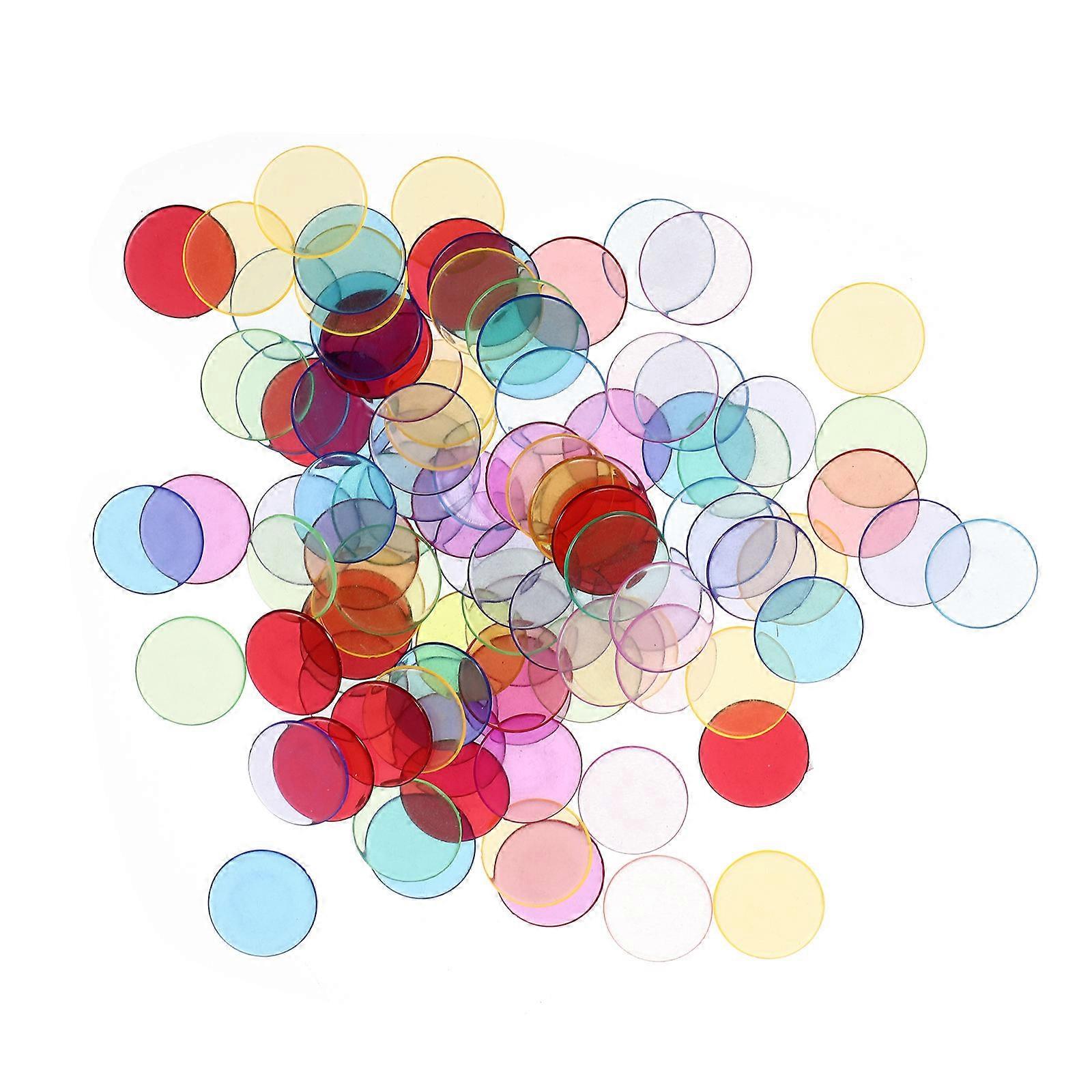 Counting Chips Plastic Markers 100Pcs for Playing Use Multicolor