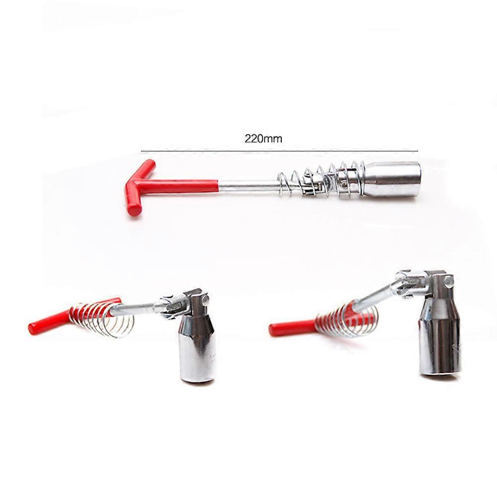 Ignition Wrench Set T-Type Forging Plug Wrench Red Maintenance 16mm Installation 1Pack