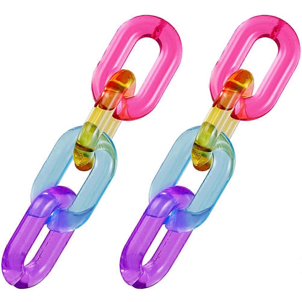 1 Pair Multi Acrylic Chain Earrings for Decor Stylish and Comfortable Dangle Drop Earrings