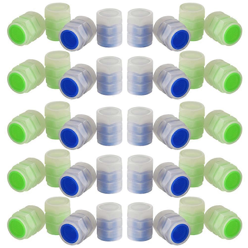 Fluorescent Car Tire Valves Caps for Effective Seal 50Pcs Set