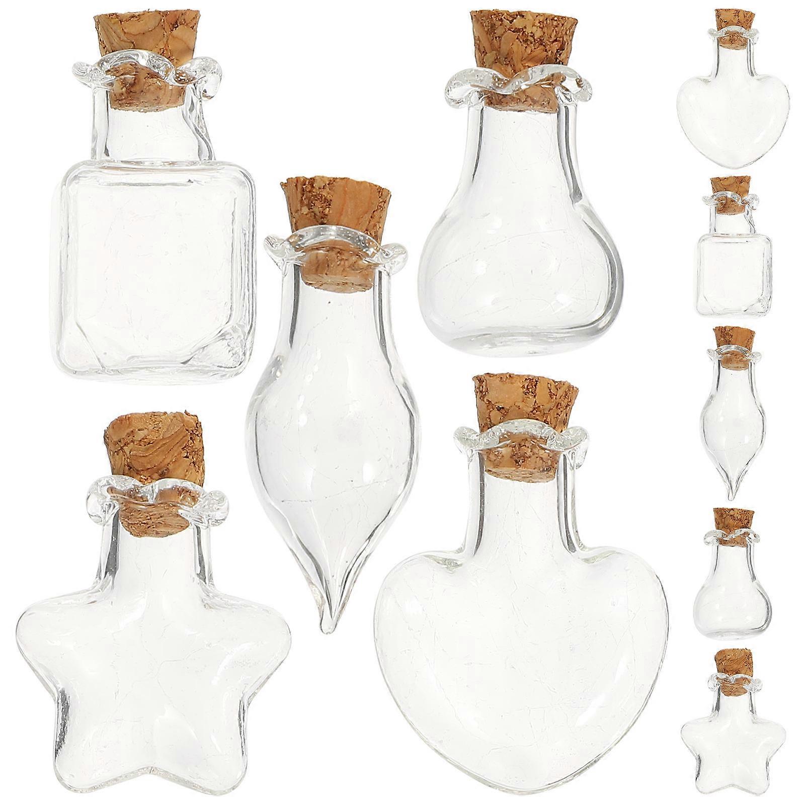 Decorative Mini Glass Bottles for Multi-Function Use 10Pcs