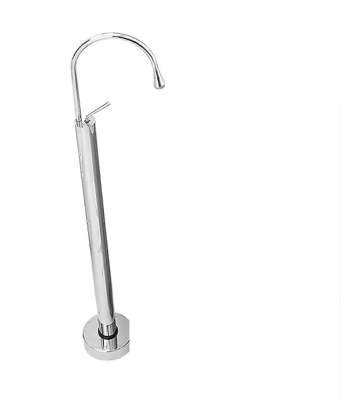 Floor Standing Brass Bathtub Faucet with Showerhead, Precise Temperature Control, Chrome Finish