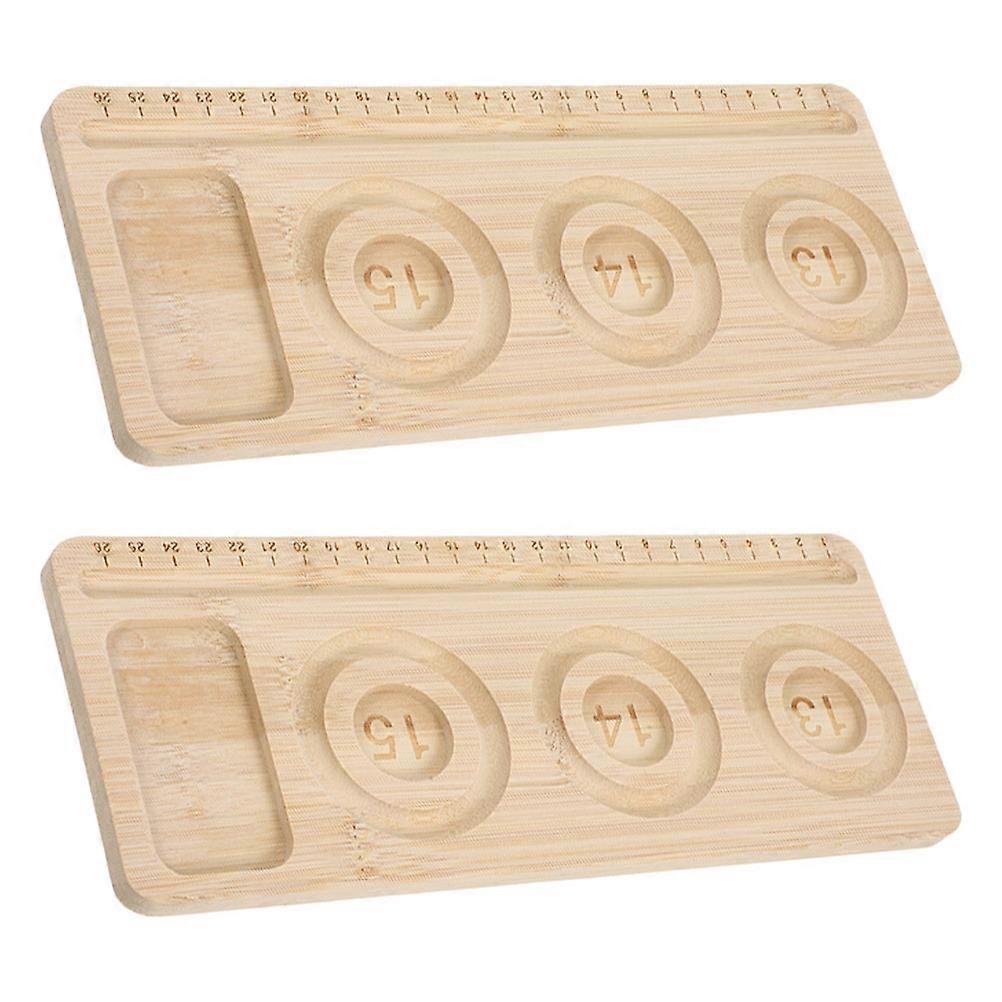 Armbåndsbrett i tre for smykkelaging, 2 stk.