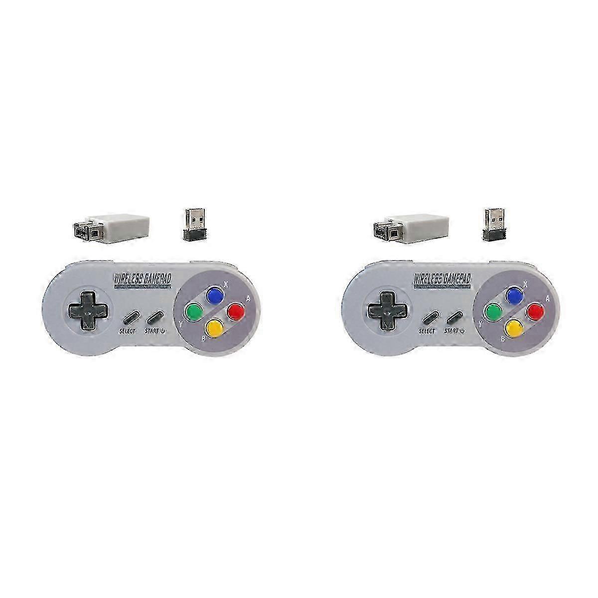 2025 2X Game Controller Wireless 2.4G Gamepad Joypad Joystick Compatible for SNES Mini PC NS Switch Color