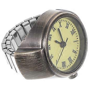 Stijlvol retro ringhorloge voor stellen, klein vingerhorloge met Romeinse cijfers