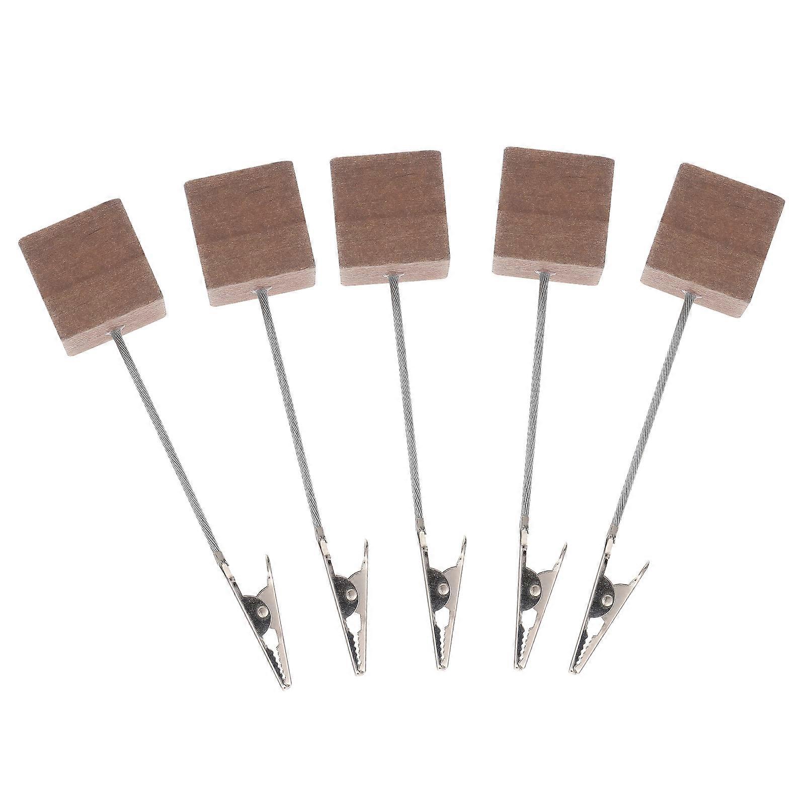 Wooden Note Clamps for Household Use 10Pcs Practical Memo Clips