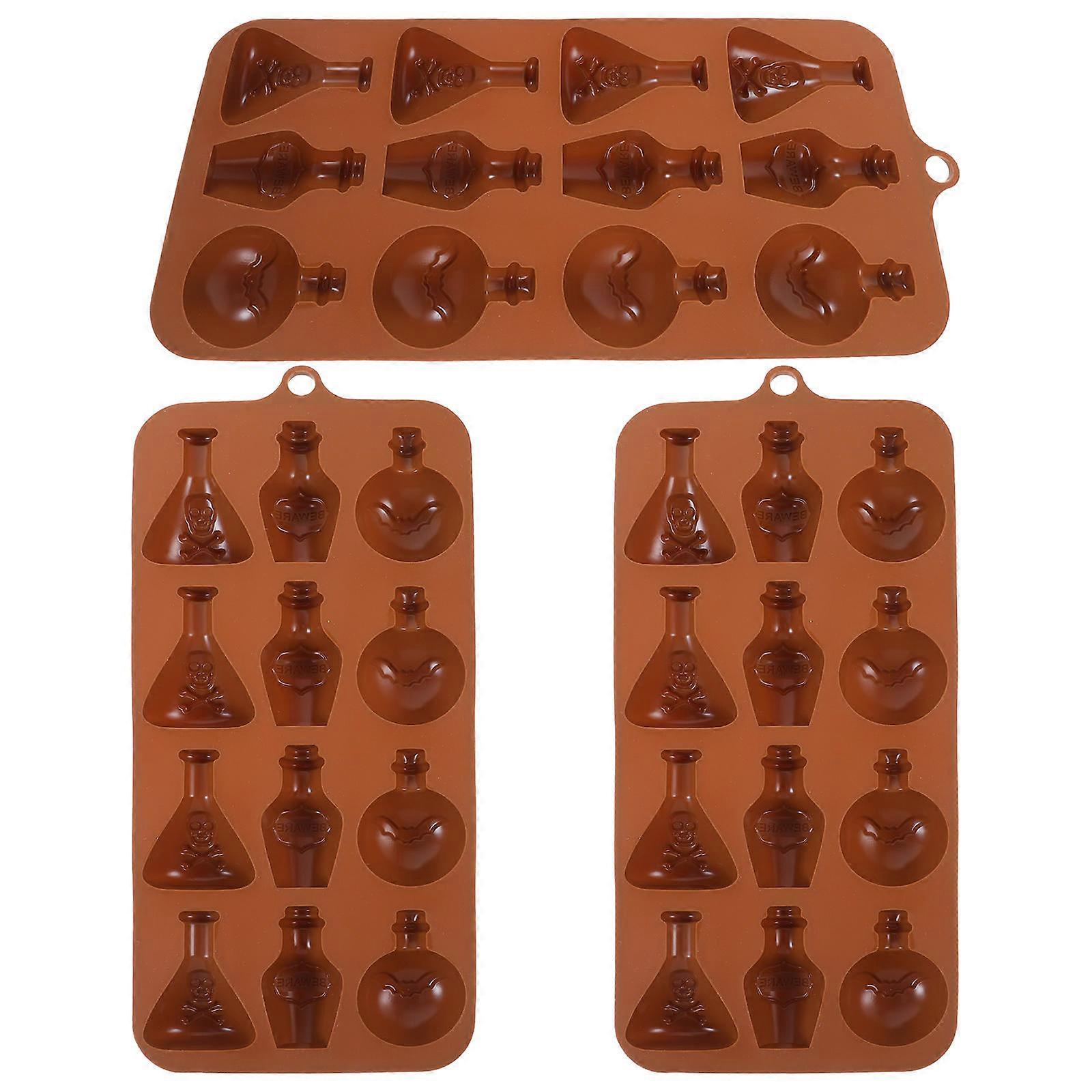 Chocolate Silicone Mold for DIY Use Halloween Theme 12Pcs Baking Mold
