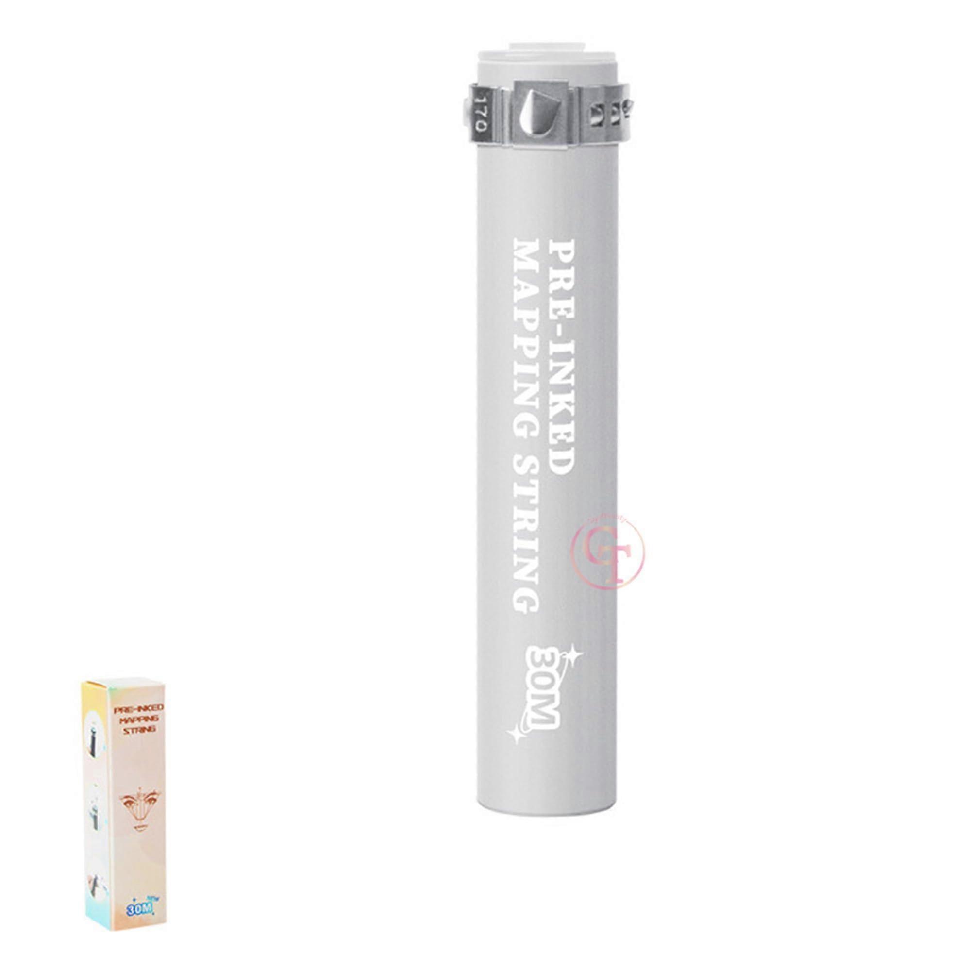 Eyebrow Mapping String 30m Preinked for Microblading PMU Brow Shaping Tool White with Cutter