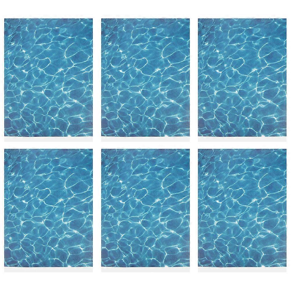 6 Sheets Water Ripple Sticker Self-Adhesive for Decor -Blue Decals