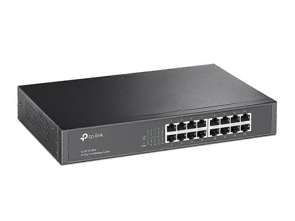 TP-Link 16-Port 10/100Mbps Desktop/Rackmount Network Switch, Unmanaged, Fast Ethernet (10/100), Full duplex, Rack mounting