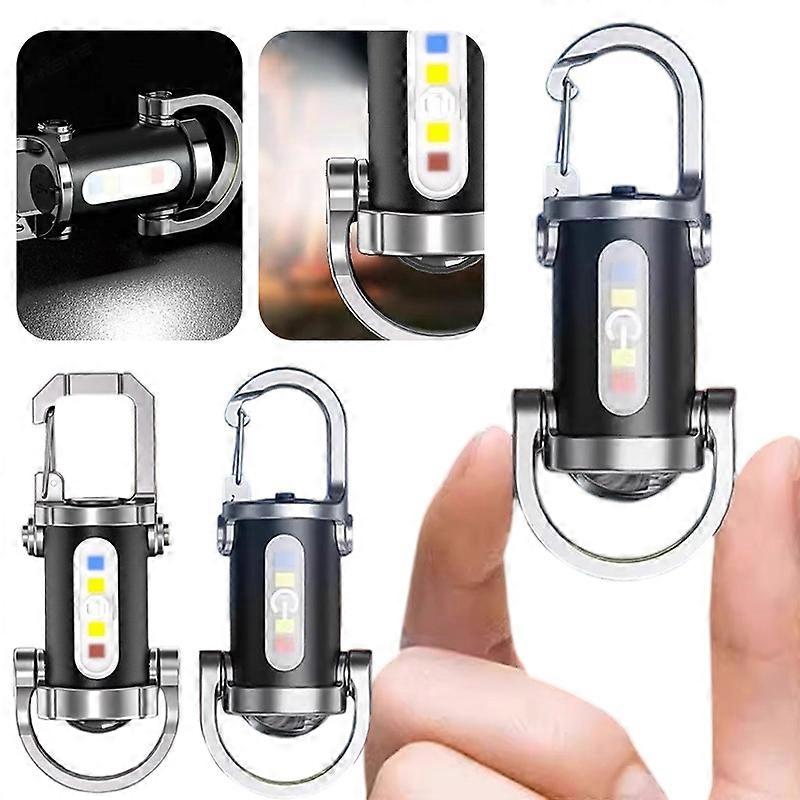 Portable Rechargeable Bright Flashlight Mini Creative Keychain Flashlights  Outdoor Useful Portable Emergency LED Work Light