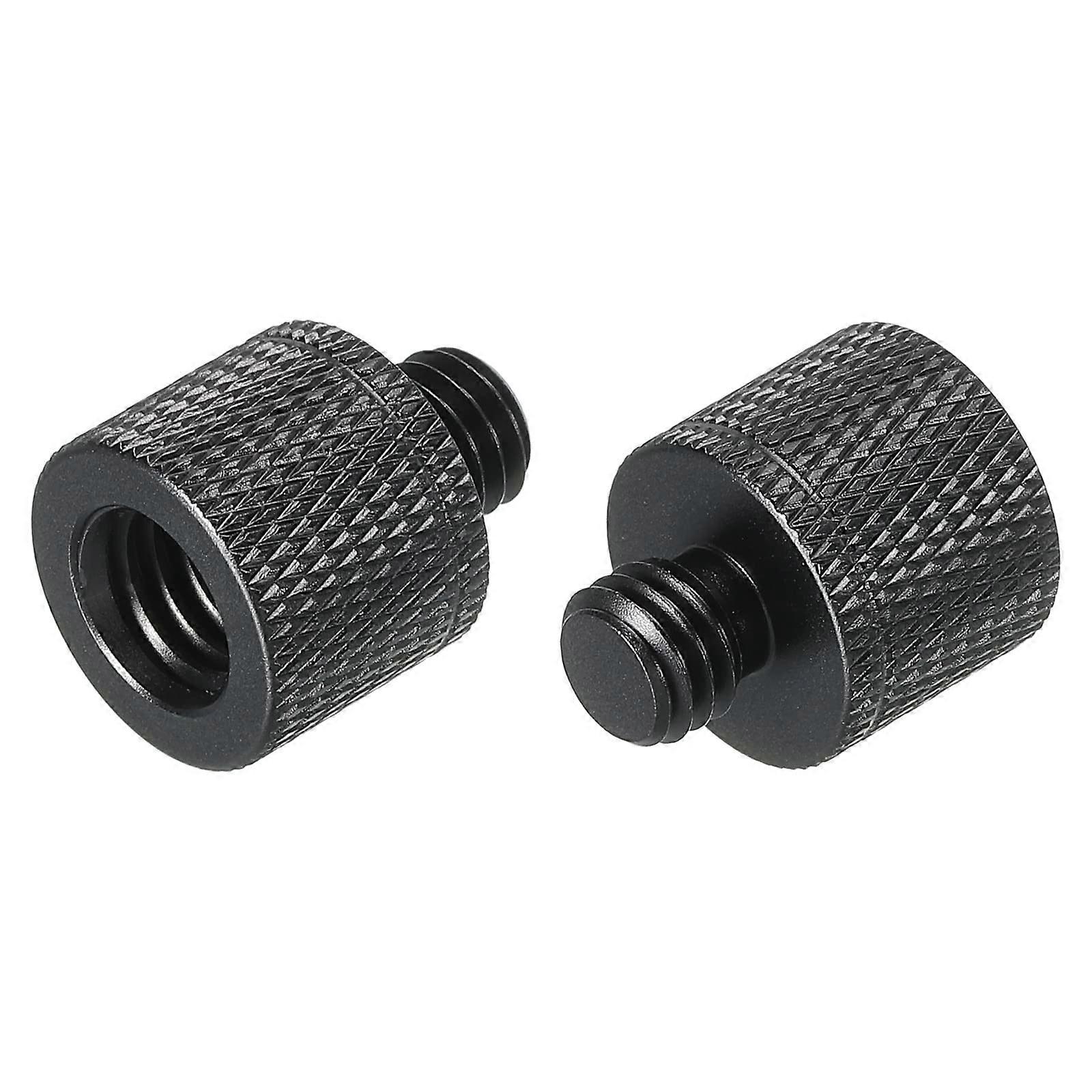 Mic Stand Adapter 3/8 Female to M8 Male Aluminum Thread Converter for Tripod and Microphone 2 Pack
