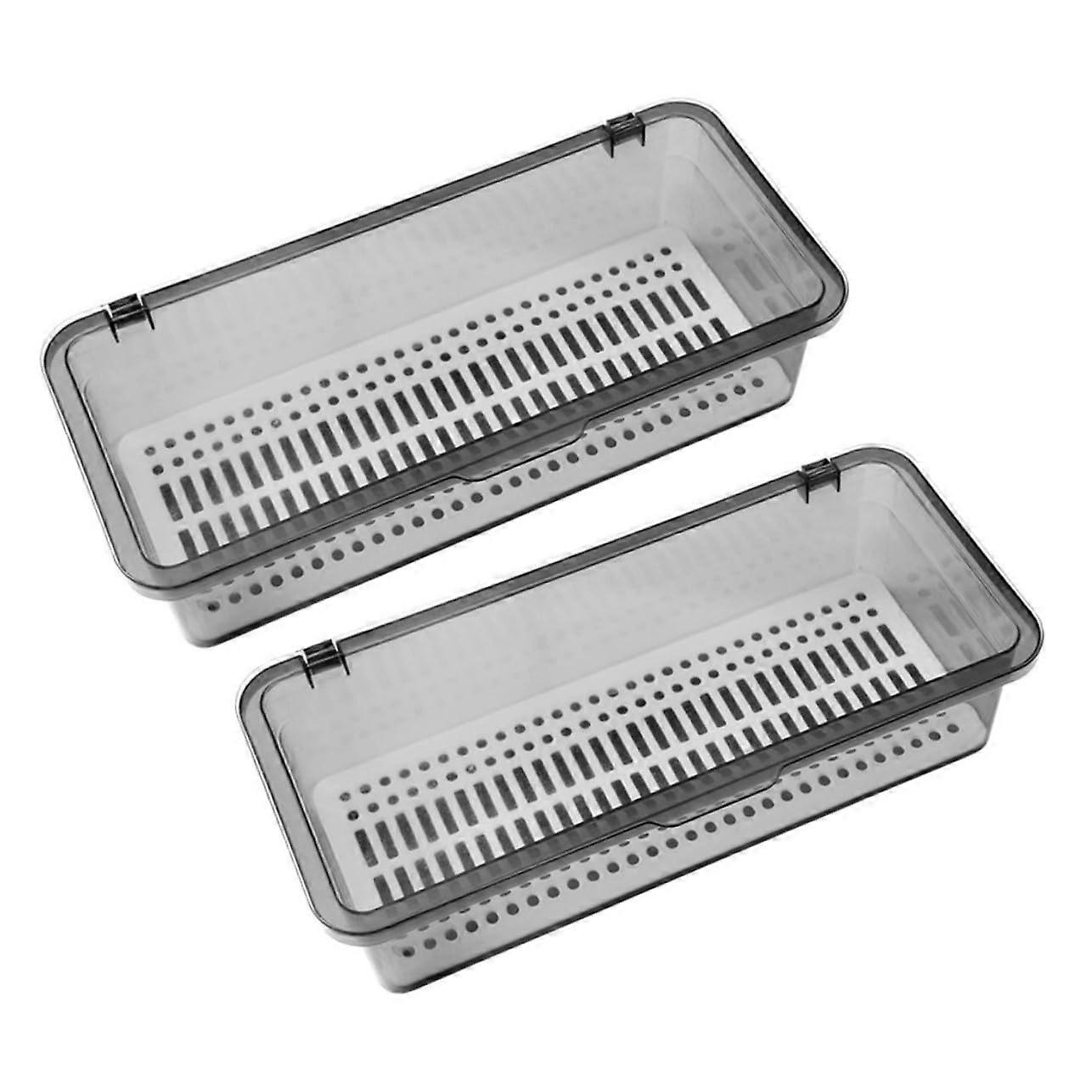 Cutlery Drawer Organizer with Lid, Large Capacity Utensil Holder, SpaceSaving Flatware Storage Box