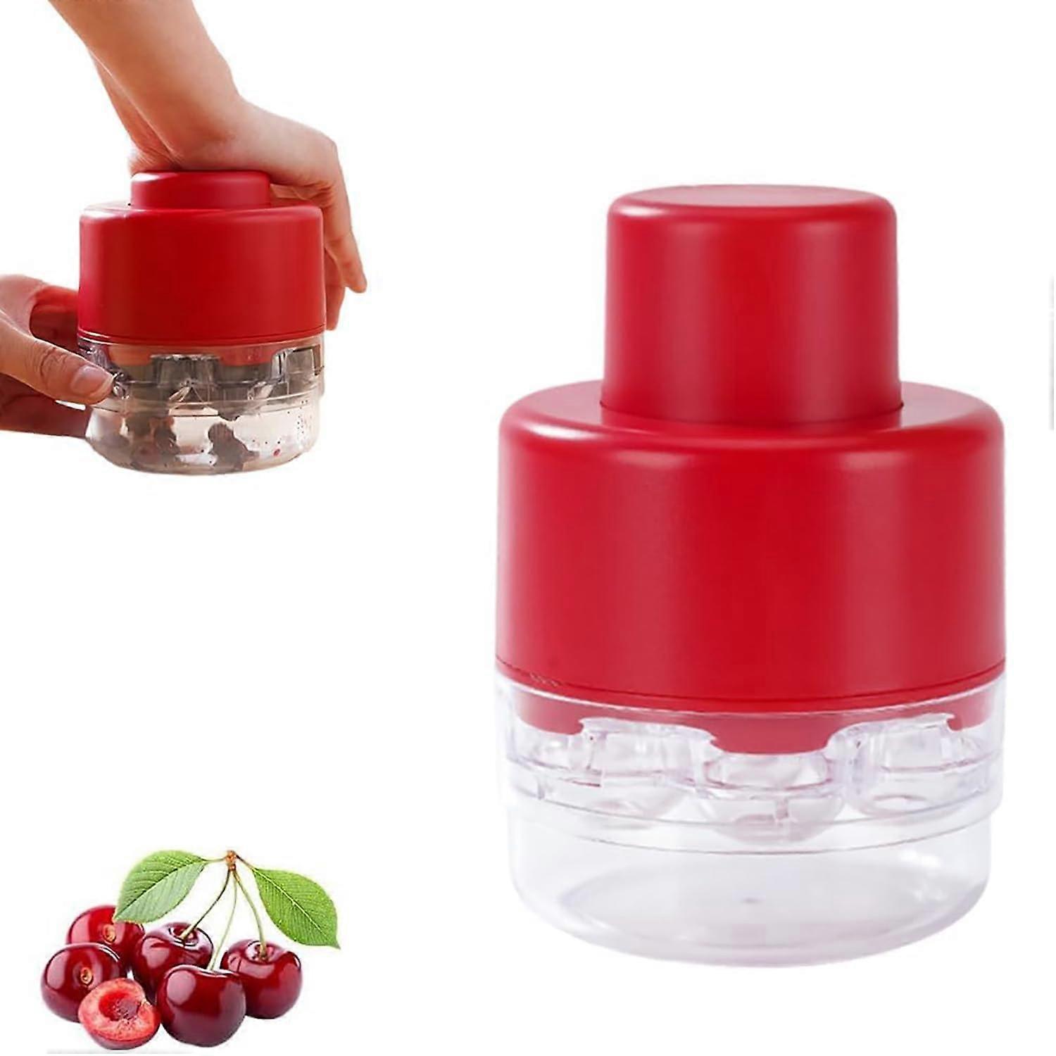 Cherry Pitter 7Hole with Storage Box, Fast MultiPurpose Tool for Cherries, Grapes and More