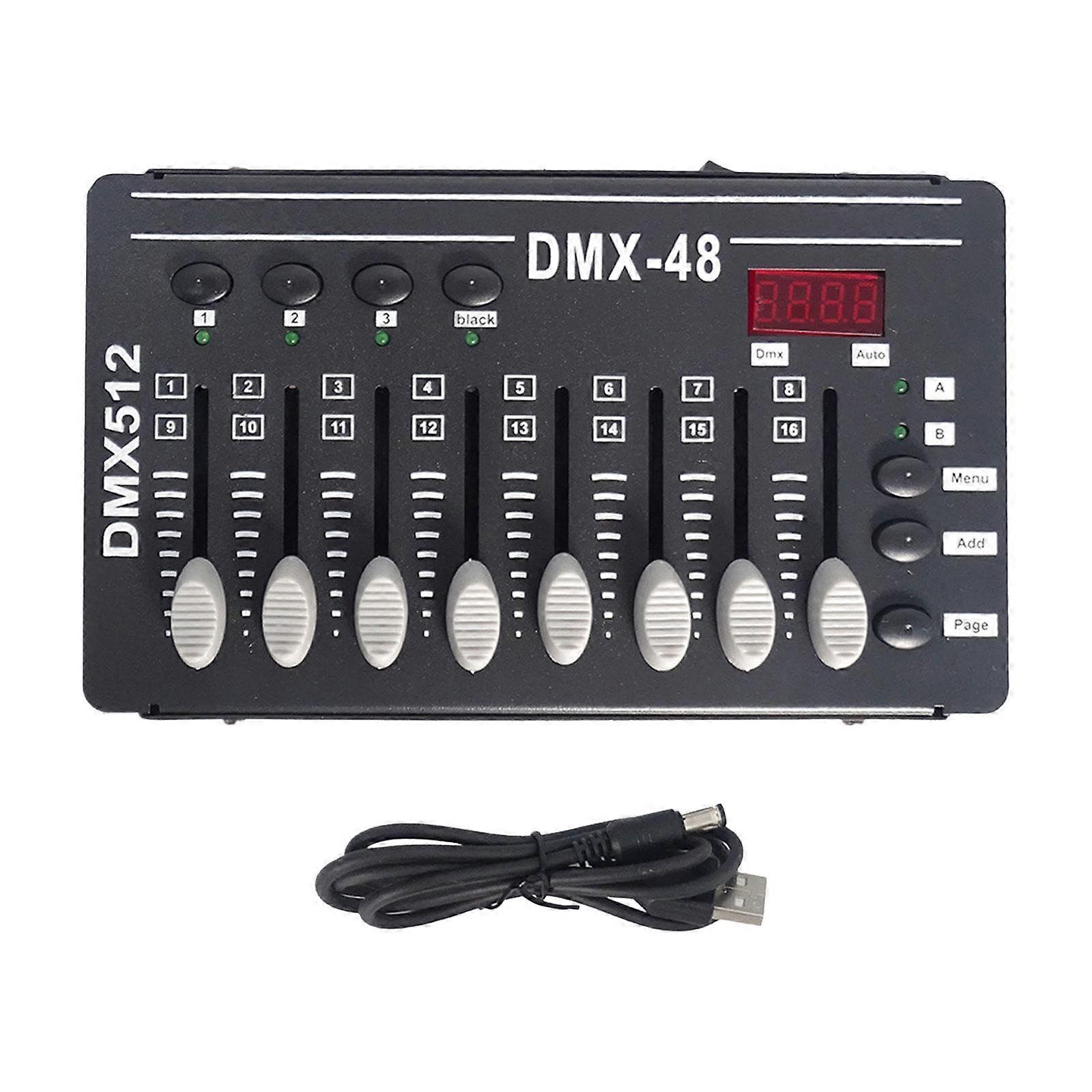 DMX Controller for Stage Lighting and Disco Lights, Compact DMX512 Light Control with Durable Aluminum Build