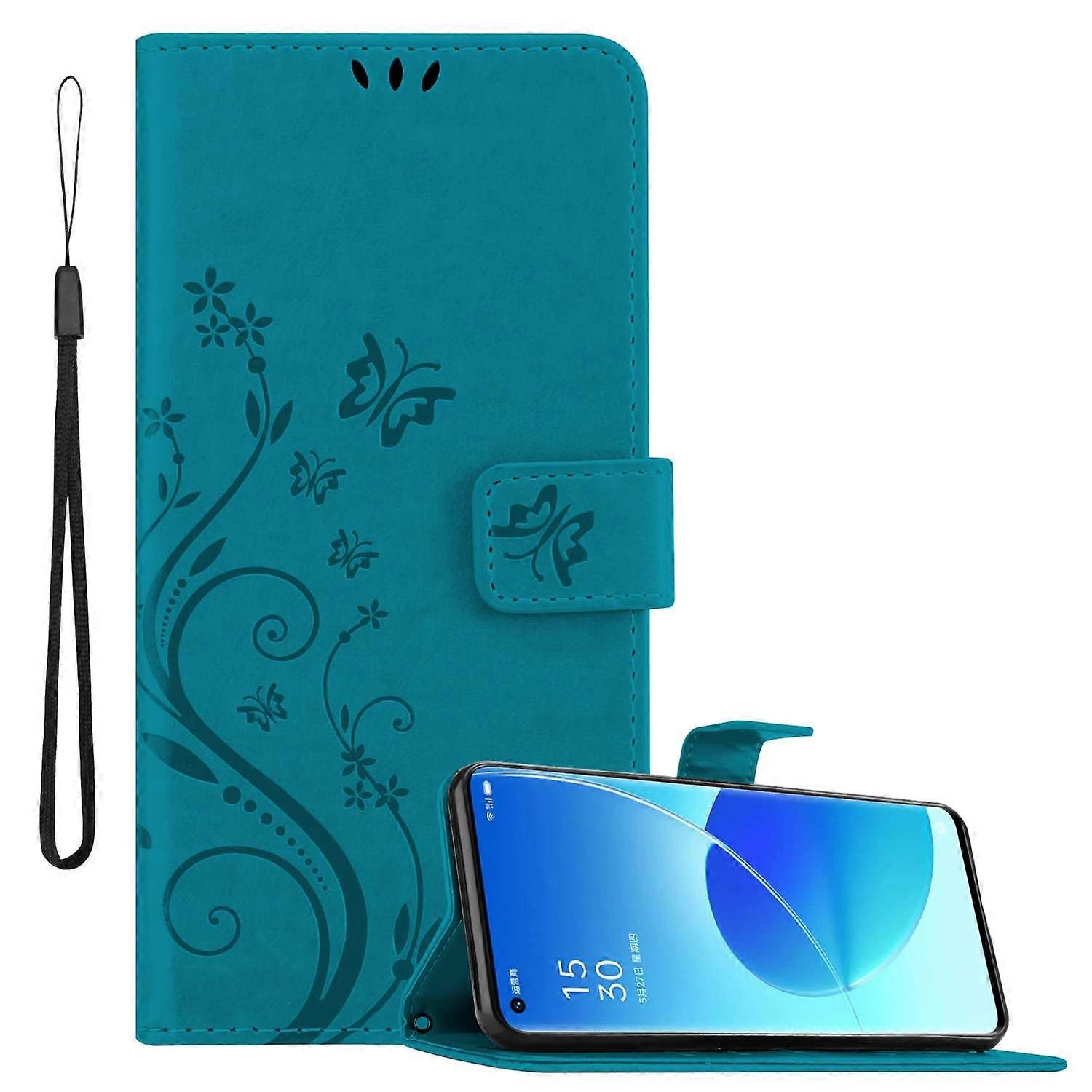 Oppo Reno6 PRO 5G 保护壳 - 带花卉图案和卡槽