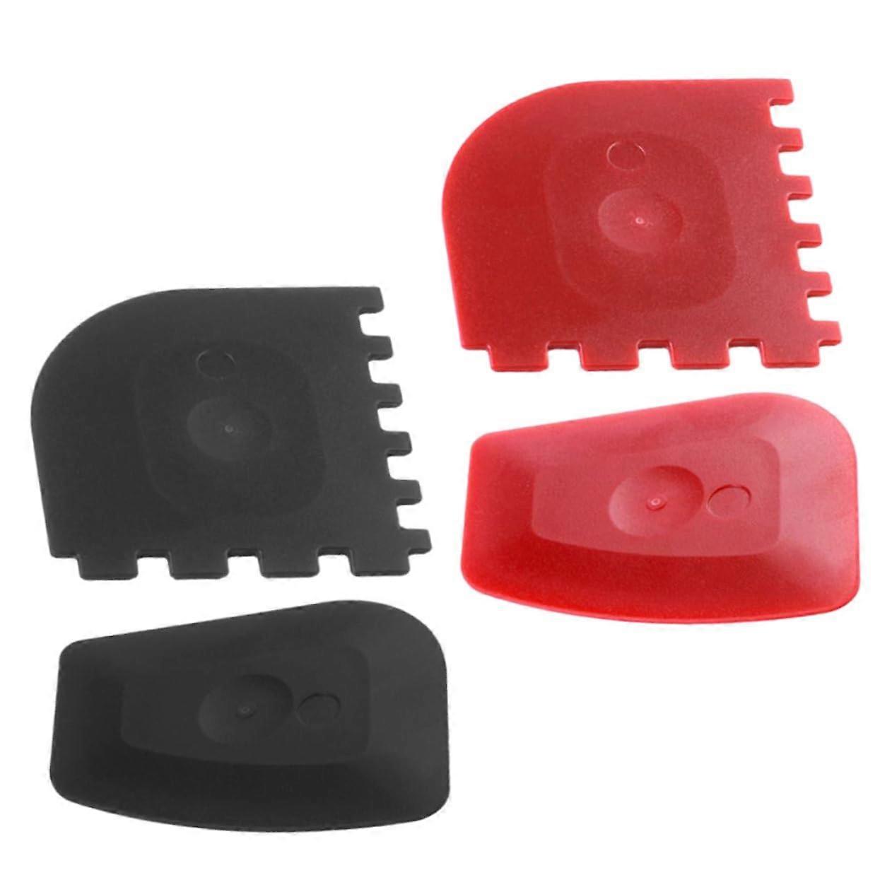 4pcs Cast Iron Pan Scraper Set, Durable NonSlip Cleaning Tool for Skillets and Grills