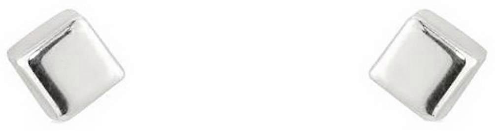 Mark Milton Cube Stud Earrings - White Gold