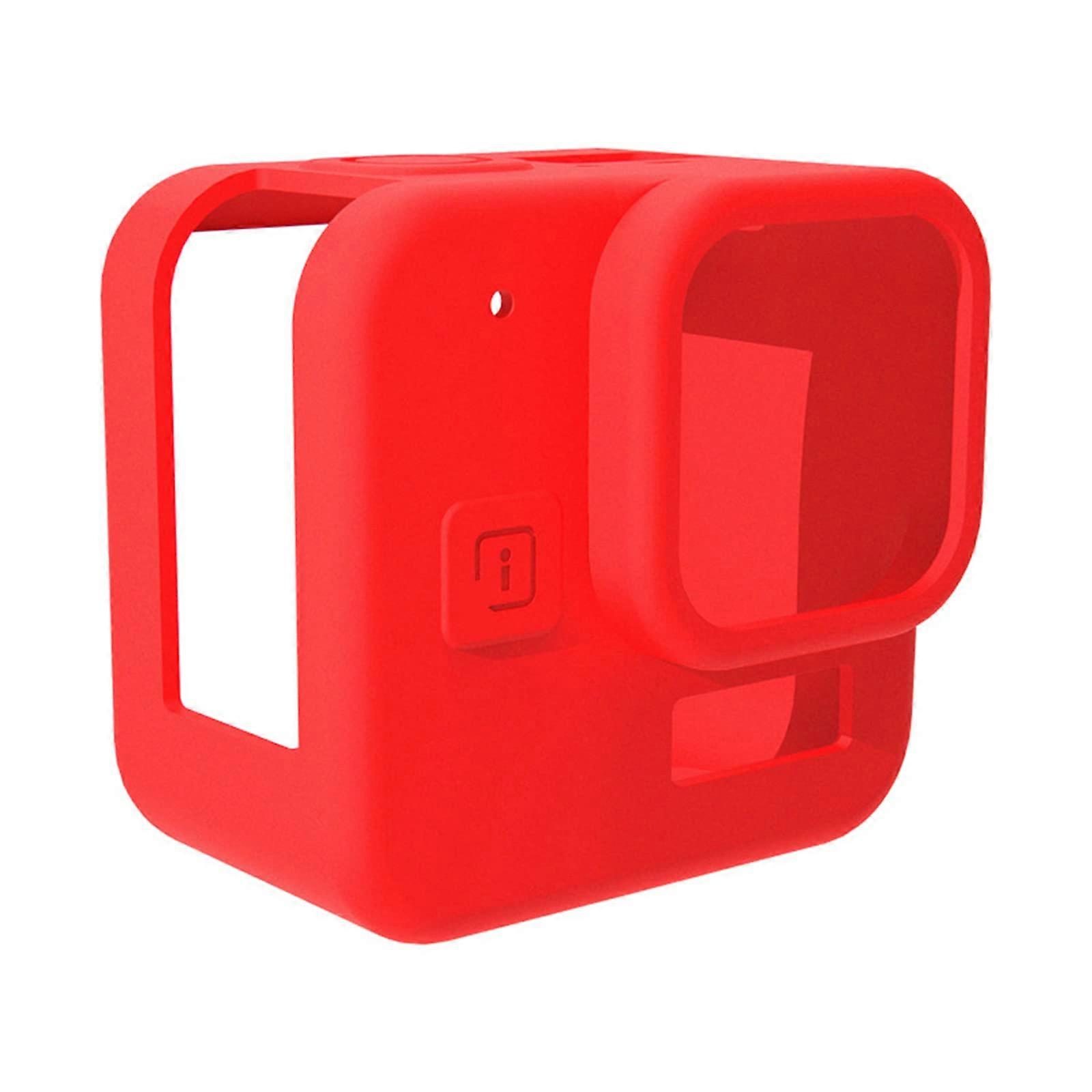 Protective Case Shockproof Dustproof Silicone Cover with Precise Button Access Red and Black for GoPro Hero 11