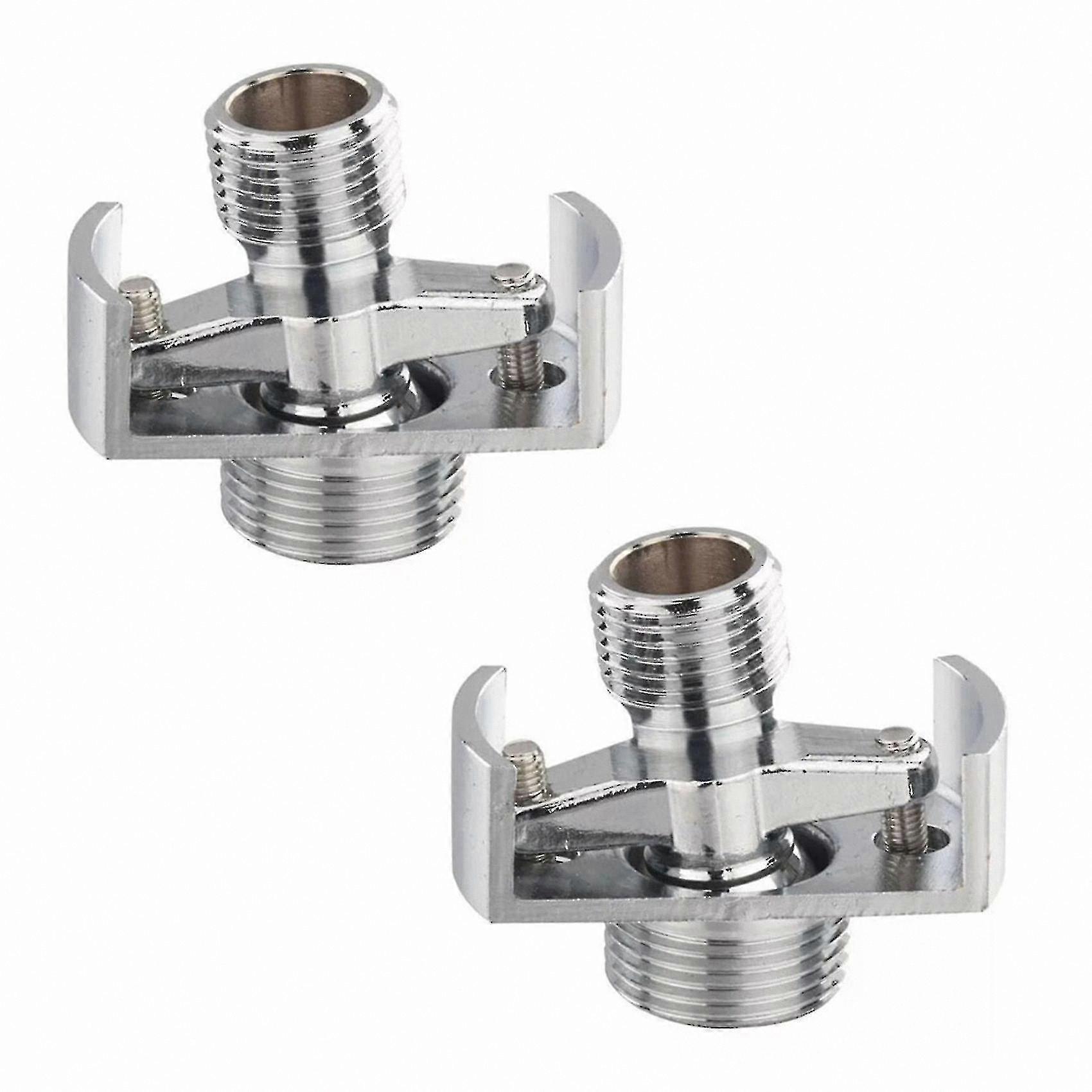 2x Adjustable Angle Copper Shower Head Intake Pipe Eccentric Screw Corner Fitting