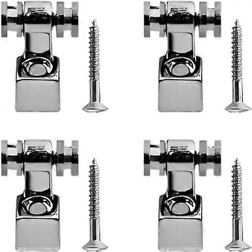 4 PCS Chrome Roller String Trees for Stratocaster and Telecaster, Smooth Tuning Stability, Easy Install